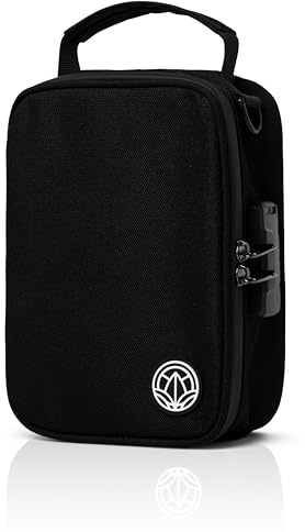 Smell Proof Crossbody Bag with Lock – Carbon Lined Odour Proof Travel Bag, Discreet Storage Case for Everyday Carry, Secure & Portable