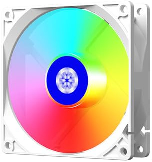 Quiet 90mm PC Case Fan with ARGB Sync and PWM Temperature Control High Airflow ABS Construction Easy Installation PWM Control Computer Cooling Fan