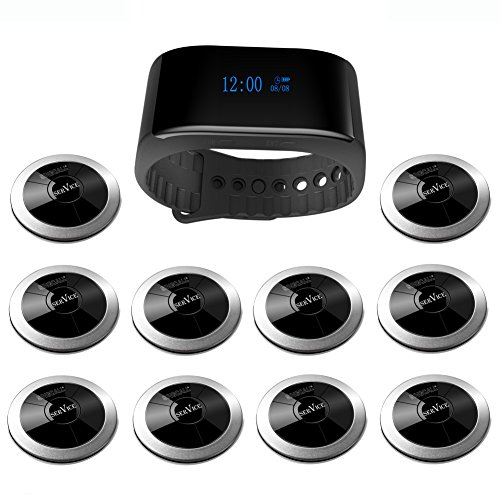 SINGCALL Rufsystem von Restaurant und Hotel,Völlig Wasserdicht, Dieser Artikel fasst Einen Armbanduhr(APE6900), 10 Piepser Um(APE310)