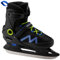 Tecnopro Jungen Flash Adjust Boy 2.0 Eishockeyschuhe, Schwarz/Blau/Grün, 29