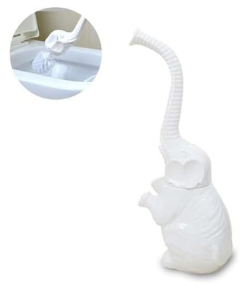 Apr Store Badezimmer-Elefanten-WC-Darmbürste und Halter, dekorative vollständig geschlossene WC-Reinigungsbürste mit Keramikbasis