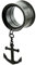 Monster Piercing 316L Chirurgenstahl Double Flared Tunnel | mit Anker Anhänger | Ohr Plug Tunnel Piercing Fleischtunnel | Durchmesser: 6MM bis 16MM | Schwarz