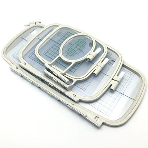 4-teiliges Stickrahmen-Set, Nähmaschinenrahmen-Set für PE-700 700II 750D 770 780D Innovis 1000 1200 1250D Babylock Ellure Ellure Plus Emore Machines Brother, Babylock Ellegante Ellageo Ellisimo