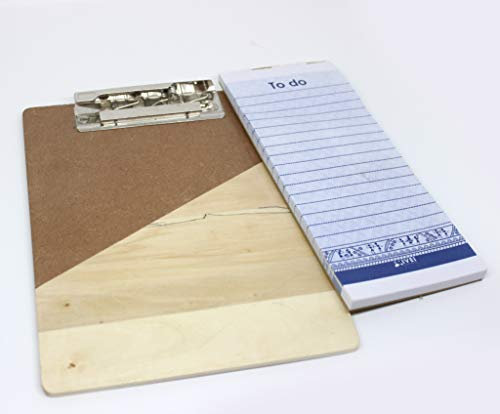 IVEI Notizblock aus Holz für Ihren Schreibtisch – Notizblock mit 50 Blatt im Lieferumfang enthalten – A5-Größe