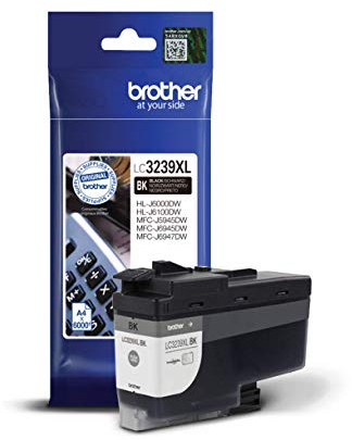Brother Original Tintenpatrone LC-3239XLBK Schwarz (für Brother HL-J6000DW, HL-J6100DW, MFC-J5945DW, MFC-J6945DW, MFC-J6947DW) ca. 6000 Seiten nach ISO Standard 24711