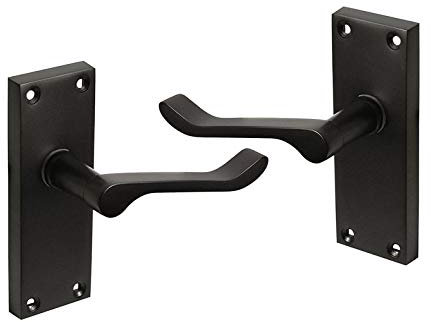 HANDLESTORE Victorian Scroll Matt Black Door Handles - Latch, Lock or Bathroom (Latch Set 1 Pack)