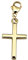 unbekannt Charm Kreuz Gold 585 poliert 22 mm 14 Karat Anhänger Gelbgold Karabiner Konfirmation