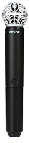 Shure BLX2/SM58 Handheld Wireless Transmitter H11 Band (572–596 MHz) – SM58 Cardioid Dynamic Capsule, Up to 14 Hr Battery, 300 ft Range, Compatible with BLX Receivers