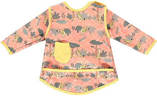 Close Bib Wasserdichte Lätzchen mit langen Ärmeln, mit Fronttasche, 6 bis 18 Monate Alter, bedruckt, Jersey, Unisex, Baby