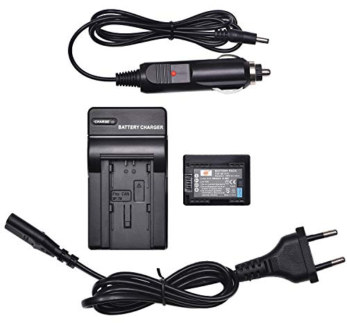 DSTE Li-ion Batteria and DC131E Caricatore Compatibile per BP-727 BP-727F LEGRIA HF M52 M56 M60 R306 R406 R506 VIXIA HF M50 M500 M506 R50 R52 R300 R308 R400 R500 SLR Camera als BP-718