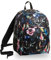 Invicta Rucksack, für Schule, Sport&Freizeit, Geräumige Schultasche für Teenager, Mädchen und Jungen, mit Trinkflaschenfach, Extra Platz, mehrfarbig, STRONG WILDFLOWERS