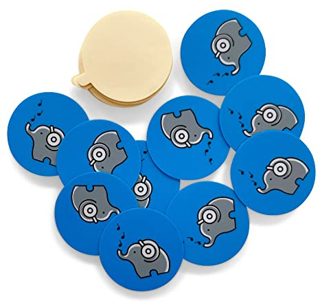 fantifant 10 Stück Magnete für Toniefiguren mit Sticker in blau