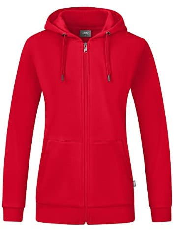 JAKO Organic Kapuzenjacke Damen rot, 46 Damen