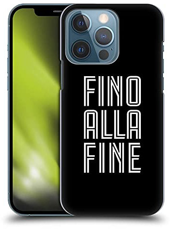 Head Case Designs Offizielle Zugelassen Juventus Football Club Fino Alla Fine Schwarz Typ Harte Rueckseiten Handyhülle Hülle Huelle kompatibel mit Apple iPhone 13 Pro
