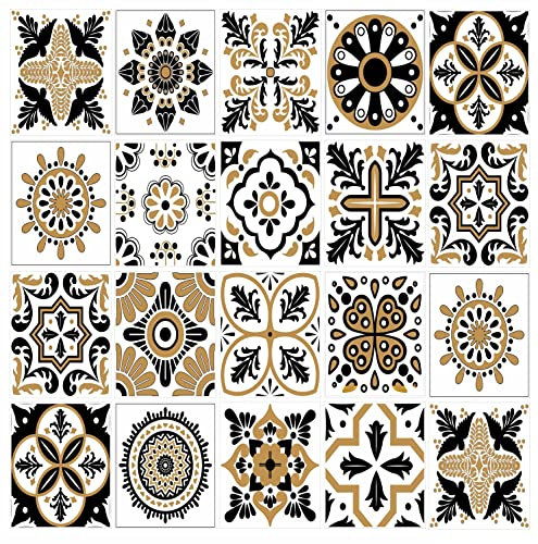 Bolsover Designs Adesivi per piastrelle a mosaico, confezione da 16, per 200 mm x 250 mm, 20 cm x 25 cm, impermeabili, per cucina e bagno GT10, multicolore