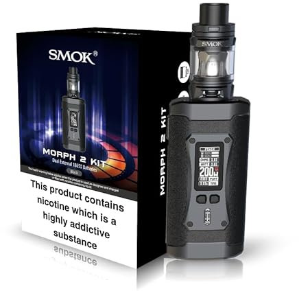SMOK Morph 2 Vaping Kit, 230W Max Output, Advanced, 2mL Top Filling System, BATTTERY NOT INCLUDED, Powerful, Multi-functional E Cigarette, E Cig, No Nicotine (Black Carbon Fiber)