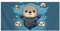 Showudesigns Sea Otter großes Badetuch für Mädchen und Jungen, Badezimmer, Körperhandtuch, saugfähig, weiche Baumwolle, Badetuch, Duschtuch, Strandtücher, 150 x 73 cm, Blau