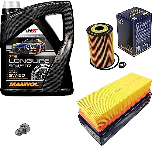 Inspektionspaket Wartungspaket Filterset mit 5 L Motoröl Longlife 5W-30, Ölfilter, Luftfilter, Verschlussschraube