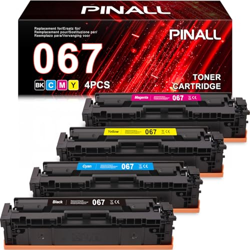 PINALL 067H (3130 Seiten) Toner Kompatible für Canon 067 067H für i-SENSYS MF657cdw MF651cw für Canon i-Sensys MF655cdw LBP633cdw LBP631cw LBP632cdw (Schwarz Cyan Gelb Magenta)
