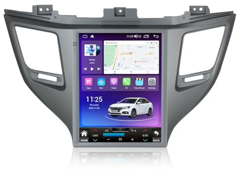 9 Pulgadas Car Radio para Hyundai Tucson 2016-2018 Android 12 2 DIN Audio Video Player FM/RDS Radio GPS Navegación Respaldo Car Stereo Multimedia Player Bluetooth Radio de Coche ( Size : TS 9863 8-Cor