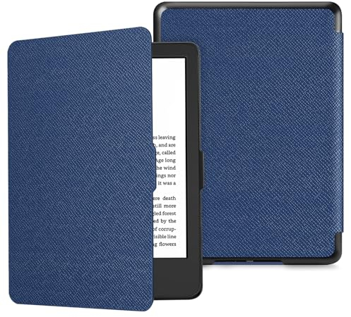 Fintie Hülle für 6 Kindle (11. Generation) – 2024/2022, Leichte Case Schutzhülle mit Auto Schlaf/Wach Funktion für 6 Zoll Kindle Basic 2024, Marineblau