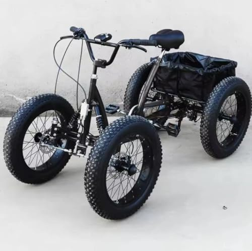 Generic Leichtgewichtiges Fat Tire 6-Gang-Pedal, 4-Rad, Offroad-Quad, Fahrrad