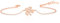 Diamond Treats Dainty Rose Gold Four-Leaf Clover Bracelet in 925 Sterling Silver for Teen Girls and Women, Rose Gold Bracelet with Sparkling Cubic Zirconia Stones, Jewellery Gift