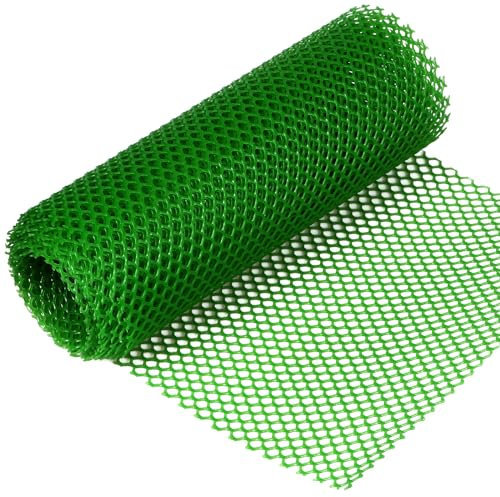 Plastic Wire Mesh Roll 15.7IN x 19.6FT Chicken Wire Fence Mesh with 25 Twist Ties Poultry Fencing Versatile Fence Hexagonal Fencing Wire for Garden Poultry Neting for Poultry Dogs Rabbit