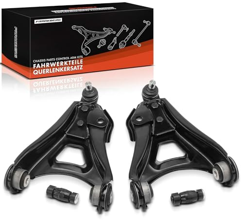 Frankberg 2x Querlenker + 2x Traggelenk Vorne Unten Replace# 7700313944 | Kompatibel mit Kubistar Kasten X76 1.5L 2003-2009 Clio II BB CB 1.2L-3.0L 1998-2009