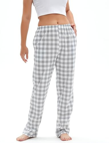 Mancru Pantalon de Pyjama Femme Coton Bas de Pyjama Femme Confortable Pantalon de Nuit, Womens Pyjama Bottom Pants