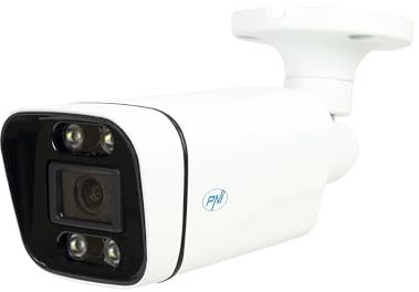 PNI IP5POE Videoüberwachungskamera, 5 MP, D-WDR, 4,0 mm, 6 LEDs, IP66, weiß