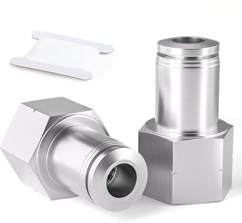 TAILONZ PNEUMATIC 304 Stainless Steel Female Straight 4MM od 1/8 Inch BSP Push to Connect Fittings PCF4-01(Pack of 2)