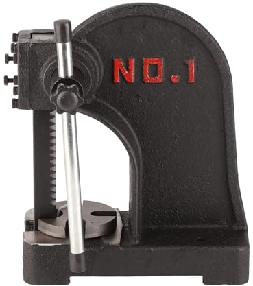 Respicefinem Leder-Handpresse, Garagen-Handpresse, 37,0 x 30,0 cm. 0×21. 0 1T Manuelle Desktop-Handstanzpresse Maschine Metall Dornpresse Werkzeug Hydraulische Presse Dornpresse 2