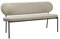 byLIVING Bank Jersey/Webstoff Taupe/Gestell Metall schwarz/Sitzbank mit Rückenlehne/Küchenbank/Esszimmerbank/Polsterbank/B 160, H 82, T 62 cm