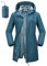 Outdoor Ventures Women's Rain Jacket Waterproof Packable Rain Coat Long Lightweight Packaway Windbreaker Breathable Running Golf Cycling Jacket with Hood Ceramic Blue L/UK14