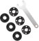 YWBL-WH Grinder Flange Spanner Metal Lock Nut, Angle Grinder Flange Wrench Lock Nut 4.5 5 5/8-11in Metal Spanner 7Pcs Grinder Replacement, Discgrindertool
