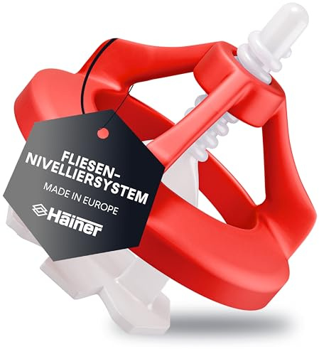 Hainer® Premium Fliesen Nivelliersystem Fliesenverlegehilfe | Saubere Fugen durch perfekte Abstandshalter, für Heimwerker & Profis inkl. Ebook und Anleitung (Set 100 Hauben + 200 Laschen, 3mm)