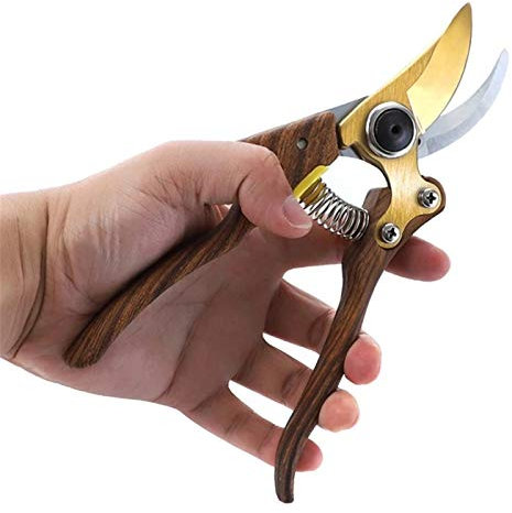 MRKU Verstellbare Gartenschere, Edelstahl, professionelle Gartenschere, arbeitssparende Gartenschere, multifunktionale Gartenschere