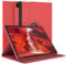 EAZY CASE - Étui pour Tablette Apple iPad Air 13 M3 (2025) Housse de Protection Smart Cover Support Rotatif Pochette Pliante 360° pivotante avec Fonction Stand Cuir synthétique Rouge