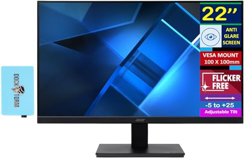 Acer Vero 22 FHD Free Sync Monitor with 4ms Response Time, 100Hz Refresh Rate, Flicker-Free, Anti-Glare, VESA Mount (100mm
