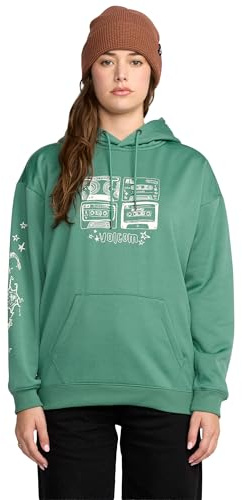 Volcom Damen Essential Hydro Fleece Hoodie – Water-Resistant Pockets Pullover