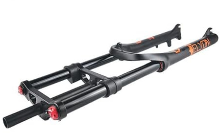 LQVAIPT Forcella di sospensione per bici elettrica da 20 pollici 4.0 Pneumatico Fat Bike Forcella 160mm Viaggio Doppia Spalla Air Fork Rimbalzo Regolabile 1 1/8 '' Forcella anteriore per bicicletta