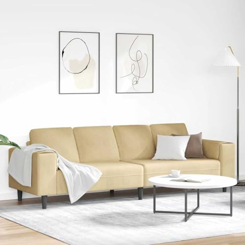 Qnhdfrt Cord Sofa Grau Grün 250 cm Ecksofa für Wohnzimmer Modernes 4-Sitzer mit weichem Stoff stabilen Holzbeinen und atmungsaktiver Liegefläche für Lounge Sitzecke
