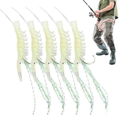 Angelhaken für Katzenfische – 5 Stück Angelhaken für Karpfen mit leuchtenden, Angelköder für Wels, Barsch, Süßwasser, Meer, Fluss, See