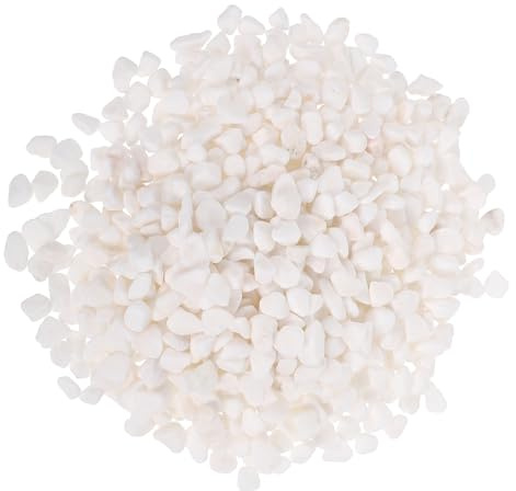 Toyvian Weiße Aquarienkies Dekosteine 250g – Polierte Natursteine für Aquarien Zimmerpflanzen und Terrarien Lichtecht Pflegeleicht Aquarienfreundlich
