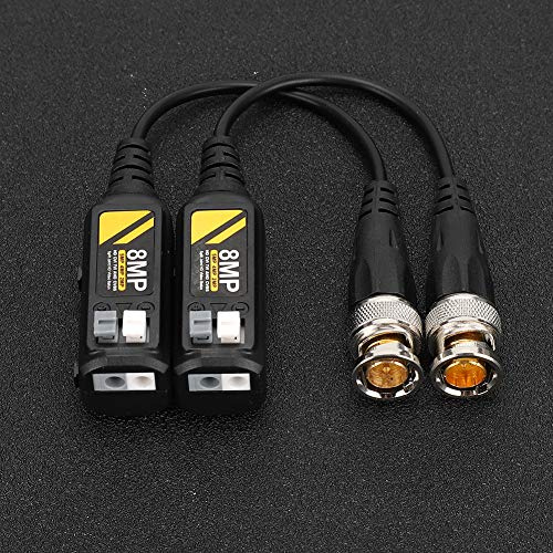 aqxreight 2 Paar Männliches Twisted-Pair-Senderkabel 8MP HD CVI/AHD/TVI/CVBS BNC Zur Erhöhung des Dual-Twisted-Pair-SendersKabel