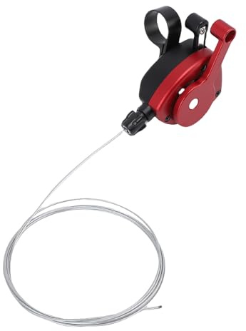 KIMISS Levier de Vitesse de Vélo à Pouce Droit pour Pline Tline, 5 Vitesses, 6 Vitesses, 7, Levier de Vitesse en Alliage d'aluminium pour Vélos de Montagne et de Route (rouge)