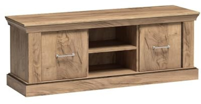 Masseno TV-Schrank DESIO 142 cm Fernsehschrank mit 2 Türen TV-Lowboard für Wohnzimmer Modern 142x40x50 cm Eichefarben