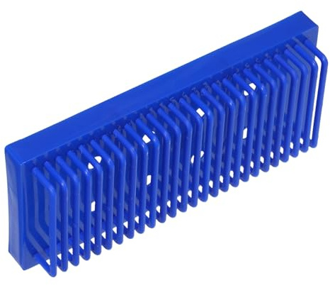 Housoutil Estante de Secado de Plástico Azul Escurridor Soporte Estable y Múltiples Capas de Laboratorio para Portaobjetos de Vidrio para Entornos de Laboratorio Ocupados