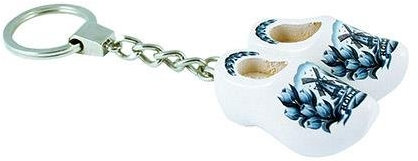 tradiero Holländischer Holzschuh Schlüsselanhänger Delft Design